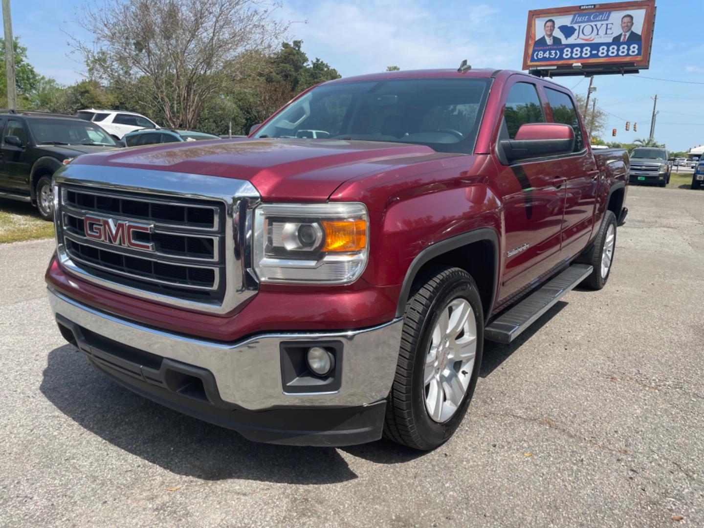 2014 RED GMC SIERRA 1500 SLE (3GTP1UEC5EG) with an 5.3L engine, Automatic transmission, located at 5103 Dorchester Rd., Charleston, SC, 29418-5607, (843) 767-1122, 36.245171, -115.228050 - Photo#2